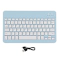 Miniatyrbild 1 av 7: Trådlöst tangentbord med skärmlåsfunktion, litet, portabelt, stabil anslutning, lång batteritid, mini trådlöst tangentbord för PC Blå