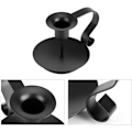 Miniatyrbilde 4 av 5: Lysestake Svart Lysestake, Smijern Taper Lysestake, Bryllup, Middag, Festdekorasjoner Lysestaker, 2 stk