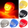 Miniatyrbillede 3 af 5: Silikon Cykellys Mtb Led Forlygte Baglygte Vandafvisende Lommelygte Cykelsikkerhed Pink white Light
