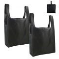 Miniatyrbilde 1 av 5: 2-pakks gjenbrukbare handleposer Foldbare store matposer med festelomme Gjenbrukbare stoffposer Maskinvaskbar for shopping på kjøkkenet style 1