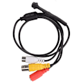 Miniatyrbillede 2 af 7: Mini Sikkerhedskamera 120° Bred Vinkel CMOS 3.2mm Sensor HD 1000TVL 8 Infrarøde LED'er Overvågningskamera DC 12V 1A NTSC Format