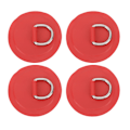 Miniatyrbillede 7 af 7: 4 stk. D-ring patch PVC rund form stærk rustfrit stål D-ring pad til båd raft paddleboard rød