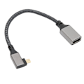 Pikkukuva 2 / 7: HD Multimedia Interface -kaapeli 4K 60Hz Uros-Naaras Micro-HD Multimedia Interface -kaapeli PC-kameralle Projektori Oikea 0,2 metriä / 7,87 tuumaa