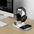 Miniatyrbillede 3 af 4: Fire-i-en Hængende Trådløs Oplader Hurtig Opladning Mobiltelefonholder Til Airpods Max Hovedtelefoner Og Ur Headset