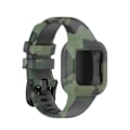 Miniatyrbillede 1 af 5: Smartwatch-rem til Garminfit Jr 3/garmin Vivofit Jr 3 Silikonrem Slitskydd Camouflage Green