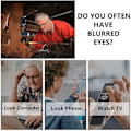 Pikkukuva 10 / 10: Naisten sinisen valon estolukulaseja Bling ylisuuret kehykset Presbyopia-lasit Brown Strength 2.0