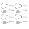 Miniatyrbilde 3 av 6: 20 stk. Tab S6 Stylus Pennetupper Enkel Installering 4 Pinsetter 4 Utløserpinner Slitesterk ABS SM P610 Erstatningstupper for Tab S6