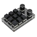 Miniatyrbild 2 av 7: Mekaniskt speltangentbord 9 tangenter 2 rattar Litet USB Trådlöst Dual Mode OSU-tangentbord DIY Programmerbart tangentbord
