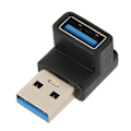 Pikkukuva 2 / 7: Oikeakulmainen 90 asteen USB-uros - USB-naaras -sovitin, pieni, kannettava, 10 Gbps nopea tiedonsiirto, USB3.1-lataussovitin