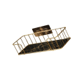 Miniatyrbilde 1 av 5: Multifunksjonell Jernkunst Veggmontert Baderomshylle for Small Black gold