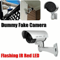 Miniatyrbild 7 av 7: Solcellsdriven Simulerad Attrappkamera Säkerhet CCTV Utomhus Vattentät Emulerad IR LED Blinkande Röd LED Attrappkamera