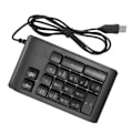 Miniatyrbillede 2 af 7: USB Kablet Numerisk Tastatur 19 Taster Numerisk Pad Vandtæt RGB Baggrundslys Bærbar til Notebook Laptop Computer Sort