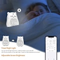 Miniatyrbild 3 av 5: Barnväckarklocka med smartphone-appkontroll, digital väckningsklocka för barnsovrum, söt wifi-klocka vid sängen med 3d tiger, nattljusväckarklocka Wi