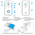 Miniatyrbillede 5 af 6: Smart WiFi Videodørklokke Kamera Visuel Intercom Med Klokkesignal