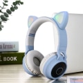 Pikkukuva 2 / 4: Langattomat Bluetooth-lastenkuulokkeet, Cat Ear -langalliset Bluetooth-kuulokkeet, LED-valo, langattomat lasten kuulokkeet korvalla mikrofonilla Light Blue