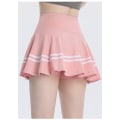 Pikkukuva 3 / 5: Korkeavyötäröinen anti-flight urheilullinen pliseerattu tennikshorts - Pinkki XL
