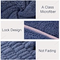 Miniatyrbillede 2 af 3: 2-pak mikrofiber hårtørrerhætter Superbløde og superabsorberende hurtigtørrende hårbandana håndklædebrusehætter til piger og kvinder (blå + beige)