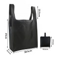 Miniatyrbilde 5 av 5: 2-pakks gjenbrukbare handleposer Foldbare store matposer med festelomme Gjenbrukbare stoffposer Maskinvaskbar for shopping på kjøkkenet style 1