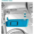 Miniatyrbillede 4 af 5: Sort interiør Solskyddskrog Tether Holder til A1 A3 A4 A5 Q3 Q5 8e0 857 562