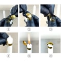Miniatyrbild 10 av 11: 10-pack automatisk ljussläckare Ljussläckare Metallhölje Case Ljussläckare Timer (guld)