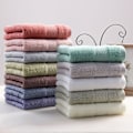 Miniatyrbilde 5 av 5: Håndkle i ren bomull | Grønn & Hvit | Sett med 4 Ultra Soft Combination 3