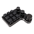Miniatyrbild 7 av 7: Mini Keypad 9 Tangenter 3 Rattar RGB Bakgrundsbelyst Blå Switch Plug and Play Programmerbar Keypad för Spel Kontor Media