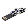 Miniatyrbillede 5 af 7: U Disk Holdbar Hurtig Overførsel Krystal Musikalsk Node Halskæde Memory Stick Mobil Lager Overførsel 16GB