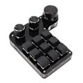 Miniatyrbild 3 av 7: Mini Keypad 9 Tangenter 3 Rattar RGB Bakgrundsbelyst Blå Switch Plug and Play Programmerbar Keypad för Spel Kontor Media