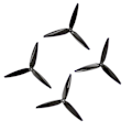 Miniatyrbillede 5 af 7: 4 stk. Drone Propeller 3 Blade Høj Hastighed 7 tommer 180 mm Propeller til CW FPV Drone 2206 til 1500kv Motor