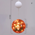 Miniatyrbild 8 av 10: Jul LED-lampor Tecknad printed hängande fönsterlampa alltid på Dekorativt jultema nattljus för hemmafest F