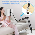 Miniatyrbilde 3 av 8: Tablettstativ Tablettstativ Holder for nettbrett 360 grader roterende med stabil aluminiumsarm for iPad, nettbrett, telefon