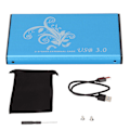 Miniatyrbild 1 av 7: Hårddiskkabinett 4TB 2.5in 5Gbps Överföring USB3.0 Aluminiumlegering Plug and Play HDD-kabinett för Laptop Desktop Blå