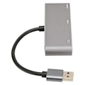 Miniatyrbild 3 av 7: USB3.0 till High Definition Multimedia Interface VGA Adapter USB Delad Skärm 1080P Fri Drivrutin Silvergrå 3 I 1 Hub