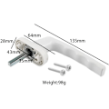 Miniatyrbillede 2 af 5: Hvidt vinduesgreb, 4 dele Universal vinduesgreb, aluminium