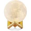 Miniatyrbillede 1 af 5: 3D Månelampe, LED Natlampe Touch Luna Lampe 3 Farver, 15 cm/5,9 tommer Diameter, USB Opladbar Natlampe