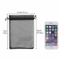Miniatyrbillede 2 af 3: 100 stk 12,7 x 17,8 cm Sorte Organza Gaveposer, Mesh