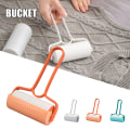 Miniatyrbilde 2 av 10: Sticky Hair Device med rull for støvtett skråt rive-design Ergonomisk håndtak Kjæledyr Hund Katt Hårfjerner Roller Artefakter Gray