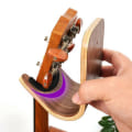 Miniatyrbillede 2 af 5: Guitar Skateboard Wall Hanger Unikt Design Bukket Træ Guitar Hanger Wall Mount Guitar Holder Acoust KL Wood color