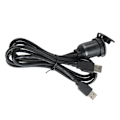 Pikkukuva 5 / 6: 2 Porttia Kaksois-USB 2.0 Uros - USB 2.0 Naaras 1m 480Mbps Ammattimainen Plug and Play USB Kojelautakiinnityskaapeli LED-valolla