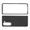 Miniatyrbillede 3 af 7: Foldeskærm Telefon Cover Syntetisk Læder Beskyttende Foldetelefon Cover til Samsung Galaxy Z Fold 5 To Farvet Lychee Mønster Sort