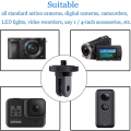 Pikkukuva 5 / 5: Gopro 6,35 Mm-20 Ruuvi Jalusta 2 Adapteria Gopro Hero10, Insta360 One X2, Go 2, Xiaomi Yi ja Muille Toiminta-kameroille