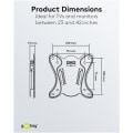 Miniatyrbilde 5 av 5: Goobay Basic Veggfeste for Skjerm 23-42\"