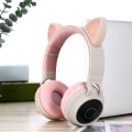 Pikkukuva 4 / 5: Päähän kiinnitettävät kuulokkeet lapsille Bluetooth 5.0 langattomat kuulokkeet Beige