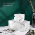 Miniatyrbild 2 av 5: Hållare för ansiktsservetter, tissuebox, rektangulär handdukshållare i läder