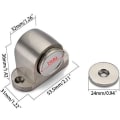 Miniatyrbillede 2 af 5: Dørstopper i magnetisk legering med skruemontering til gulv