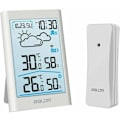 Miniatyrbilde 1 av 5: Trådløs værstasjon med utendørssensor, digitalt termometer, innendørs og utendørs hygrometer, omgivelsestermometer