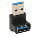 Pikkukuva 3 / 7: Oikeakulmainen 90 asteen USB-uros - USB-naaras -sovitin, pieni, kannettava, 10 Gbps nopea tiedonsiirto, USB3.1-lataussovitin
