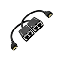 Miniatyrbilde 2 av 3: 1 Par Over RJ45 CAT5e CAT6 UTP LAN Ethernet Extender Repeater 1080P 3D til 30m Sender og Mottaker