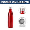 Miniatyrbilde 3 av 5: 1 stk 304 Isolerte Kaldkopp Sportkopp Bilkopp 500ml Ruby red
