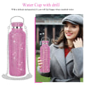 Miniatyrbilde 2 av 4: 350ml 500ml 750ml Gjenbrukbar Bling Diamond termosflasker Bærbar glitter strass vannflaske rustfritt stål termisk 500mL Rose Gold